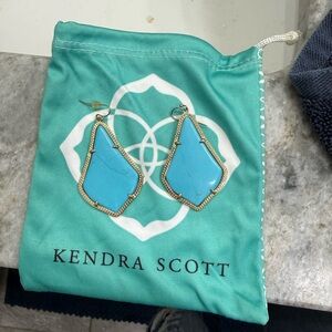 Kendra Scott Blue Turquoise Statement Earrings